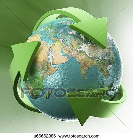 Recycling, conceptual artwork View Large Illustration Stock Illustration - Recycling, conceptual artwork. Fotosearch