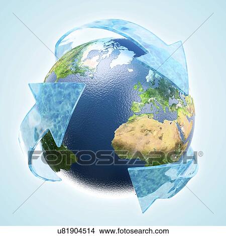 Recycling, conceptual artwork View Large Illustration Stock Illustration - Recycling, conceptual artwork. Fotosearch