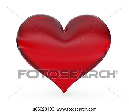 Stock Illustration - Red heart, artwork. Fotosearch