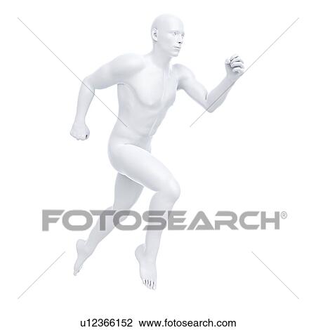 Runner, artwork View Large Illustration Drawing - Runner, artwork. Fotosearch