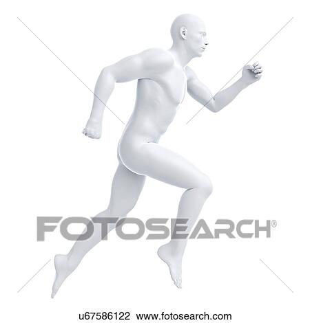 Runner, artwork View Large Illustration Drawing - Runner, artwork. Fotosearch