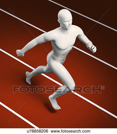 Stock Illustration - Runner, artwork. Fotosearch
