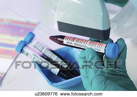 Stock Illustration - Scanning biological sample. Fotosearch