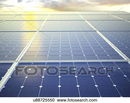 Clipart - Solar energy, artwork. Fotosearch