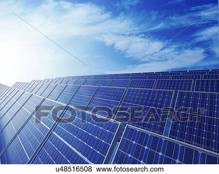 Stock Illustration - Solar energy, artwork. Fotosearch