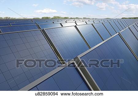 Solar panels, artwork View Large Illustration Stock Illustration - Solar panels, artwork. Fotosearch