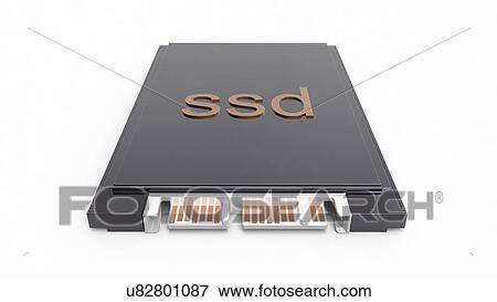 Stock Illustration - Solid state drive, artwork. Fotosearch