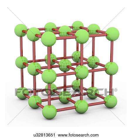 Space-centred cubic crystal structure View Large Illustration Clip Art - Space-centred cubic crystal structure. Fotosearch