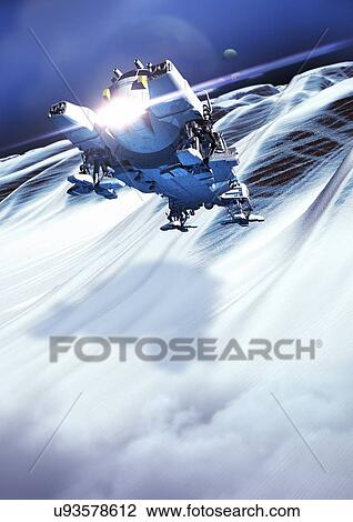 Space exploration, artwork View Large Illustration Drawing - Space exploration, artwork. Fotosearch