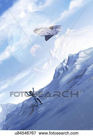 Space exploration, artwork View Large Illustration Stock Illustration - Space exploration, artwork. Fotosearch