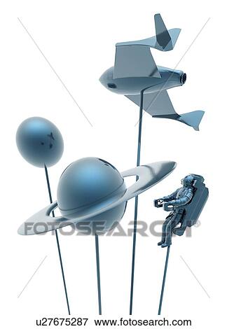 Stock Illustration - Space tourism, conceptual artwork. Fotosearch
