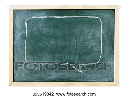 Speech bubble on blackboard View Large Illustration Drawing - Speech bubble on blackboard. Fotosearch