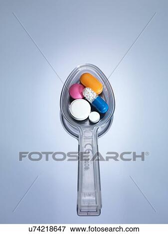 Stock Illustration - Spoonful of medicine. Fotosearch