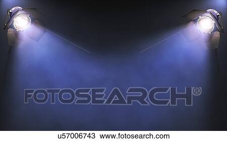 Spotlights, artwork View Large Illustration Drawing - Spotlights, artwork. Fotosearch