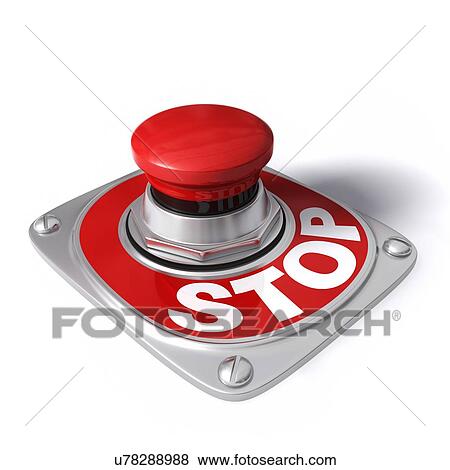 Stop button, artwork View Large Illustration Stock Illustration - Stop button, artwork. Fotosearch