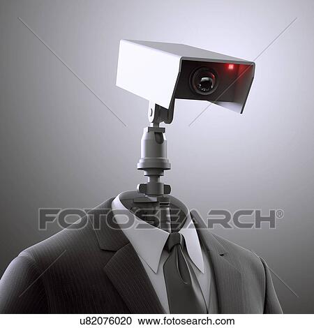 Clipart - Surveillance, conceptual artwork. Fotosearch