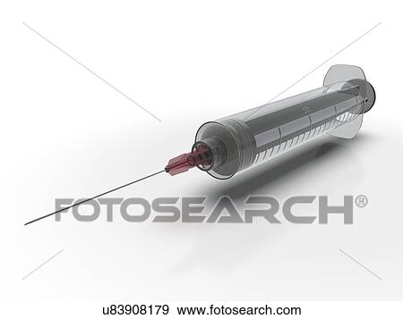 Syringe, artwork View Large Illustration Stock Illustration - Syringe, artwork. Fotosearch