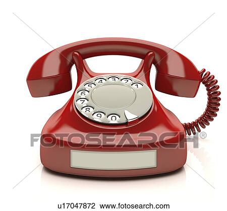 Drawing - Telephone, artwork. Fotosearch