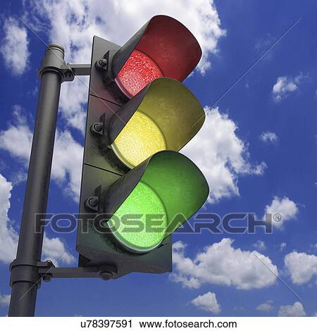 Clip Art - Traffic lights, artwork. Fotosearch