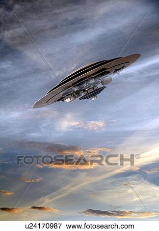 UFO, artwork View Large Illustration Stock Illustration - UFO, artwork. Fotosearch