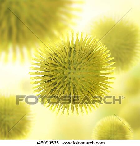 Virus particles, artwork View Large Illustration Stock Illustration - Virus particles, artwork. Fotosearch