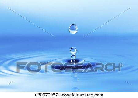 Stock Illustration - Water drop impact. Fotosearch