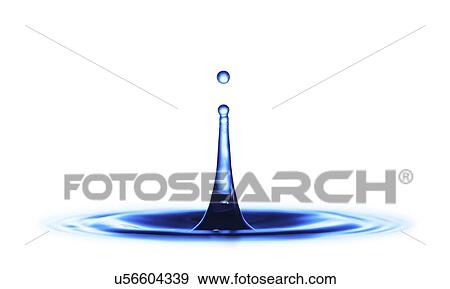 Stock Illustration - Water drop impact. Fotosearch