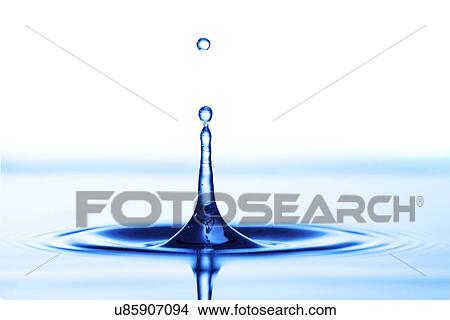 Stock Illustration - Water drop impact. Fotosearch