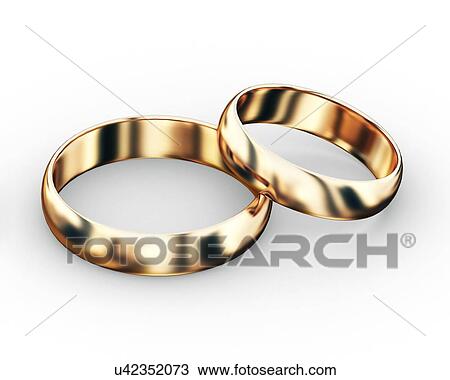 Wedding rings, artwork Drawing | u42352073 | Fotosearch