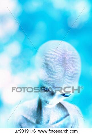 Alien, artwork View Large Illustration Stock Illustration - Alien, artwork. Fotosearch