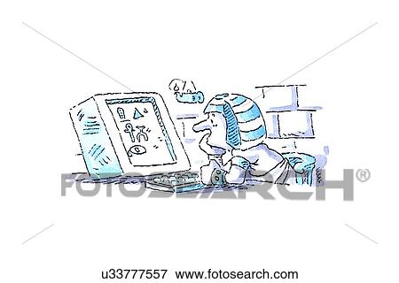Stock Illustration - Ancient technology, conceptual artwork. Fotosearch