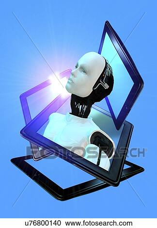 Artificial intelligence, conceptual image View Large Illustration Clipart - Artificial intelligence, conceptual image. Fotosearch