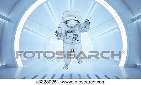 Astronaut in a tunnel, artwork View Large Illustration Clip Art - Astronaut in a tunnel, artwork. Fotosearch