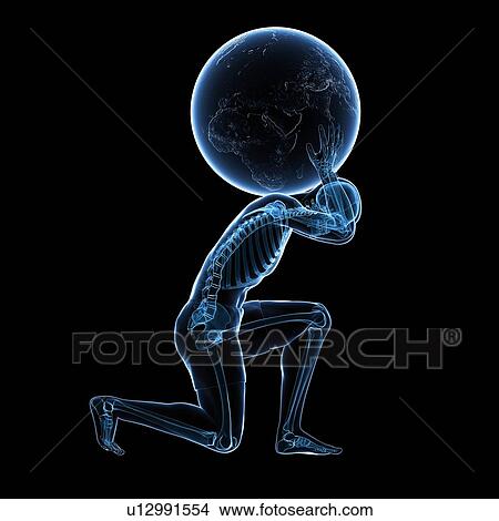 Atlas lifting globe, artwork View Large Illustration Stock Illustration - Atlas lifting globe, artwork. Fotosearch