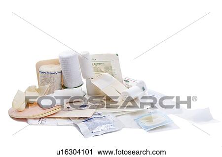 Bandages and dressings View Large Illustration Clip Art - Bandages and dressings. Fotosearch