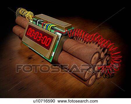 Clipart - Bomb, artwork. Fotosearch