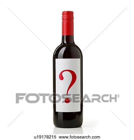 Stock Illustration - Bottle of red wine. Fotosearch