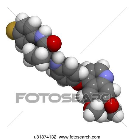 Cabozantinib cancer drug View Large Illustration Drawing - Cabozantinib cancer drug. Fotosearch