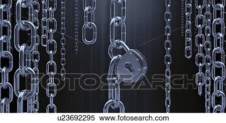 Chains and padlocks, artwork View Large Illustration Stock Illustration - Chains and padlocks, artwork. Fotosearch