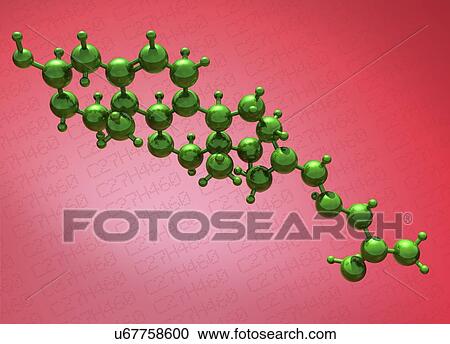 Clipart - Cholesterol molecule. Fotosearch