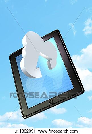 Cloud computing, conceptual artwork View Large Illustration Clip Art - Cloud computing, conceptual artwork. Fotosearch
