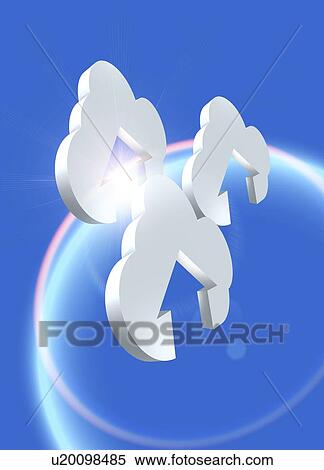 Cloud computing, conceptual artwork View Large Illustration Stock Illustration - Cloud computing, conceptual artwork. Fotosearch