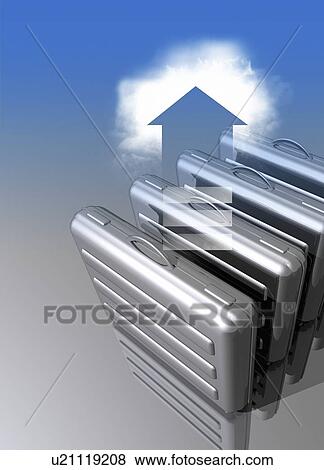 Cloud computing, conceptual artwork View Large Illustration Stock Illustration - Cloud computing, conceptual artwork. Fotosearch