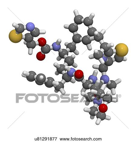 Stock Illustration - Cobicistat HIV drug. Fotosearch
