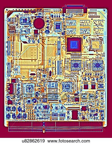 Computer circuit board, X-ray View Large Illustration Stock Illustration - Computer circuit board, X-ray. Fotosearch
