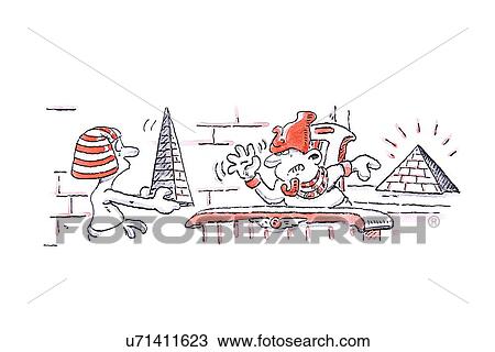 Drawing - Construction mistakes, artwork. Fotosearch