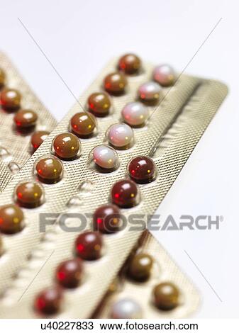 Drawing - Contraceptive pill. Fotosearch