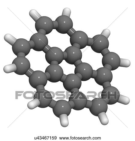 Corannulene polycyclic, molecular model View Large Illustration Stock Illustration - Corannulene polycyclic, molecular model. Fotosearch