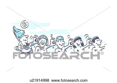 Stock Illustration - Customer supplier relationship, artwork. Fotosearch