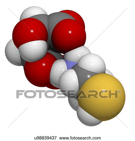 Stock Illustration - Cysteamine bitartrate drug molecule. Fotosearch